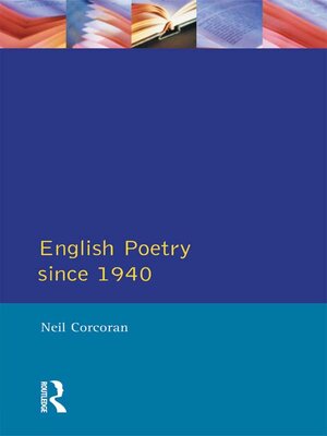 cover image of English Poetry Since 1940